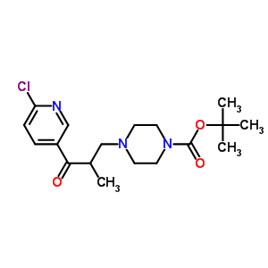 1-(6-Chloro-pyridin-3-yl)-2-methyl-3-(4-boc-piperazin-1-yl)-propan-1-one Structure,886365-66-8Structure