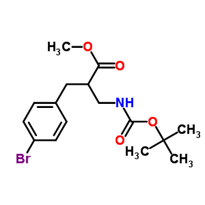 Methyl 2-n-boc-2-aminomethyl-3-(4-bromo-phenyl)-propionate Structure,886366-46-7Structure