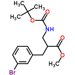 Methyl 2-n-boc-2-aminomethyl-3-(3-bromo-phenyl)-propionate Structure,886366-58-1Structure