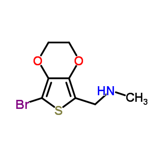 N-methyl-(7-bromo-2,3-dihydrothieno[3,4-b][1,4]dioxin-5-yl)methylamine Structure,886851-54-3Structure