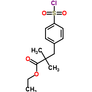 Ethyl 3-(4-(chlorosulfonyl)phenyl)-2,2-dimethylpropanoate Structure,887355-04-6Structure