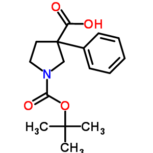 1-Boc-3-phenyl-3-pyrrolidinecarboxylic acid Structure,889654-10-8Structure