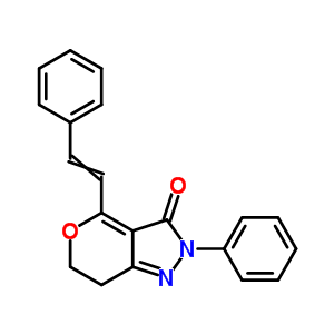 2-Phenyl-4-(2-phenylvinyl)-6,7-dihydropyrano[4,3-c]pyrazol-3(2h)-one Structure,89035-42-7Structure