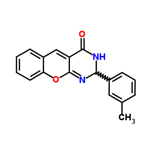 4H-[1]benzopyrano[2,3-d]pyrimidin-4-one,  2,3-dihydro-2-(3-methylphenyl)- Structure,89048-88-4Structure