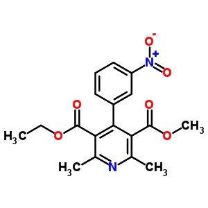 2,6-Dimethyl-4-(3-nitro-phenyl)-pyridine-3,5-dicarboxylic acid 3-ethyl ester 5-methyl ester Structure,89267-41-4Structure