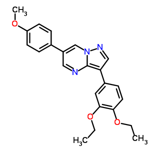 3-(3,4-Diethoxy-phenyl)-6-(4-methoxy-phenyl)-pyrazolo[1,5-a]pyrimidine Structure,893612-73-2Structure