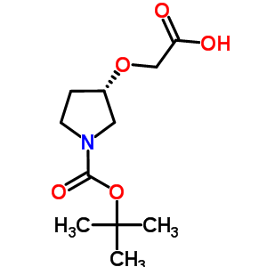 1-Boc-3(s)-carboxymethoxy-pyrrolidine Structure,895126-64-4Structure