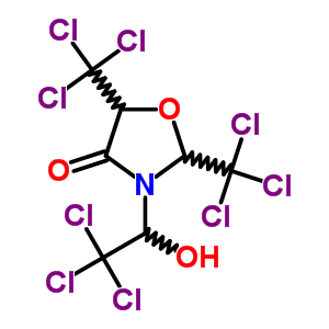 3-(2,2,2-Trichloro-1-hydroxy-ethyl)-2,5-bis(trichloromethyl)oxazolidin-4-one Structure,89641-02-1Structure