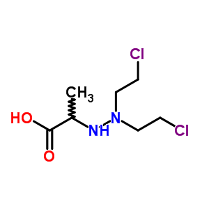 2-(2,2-Bis(2-chloroethyl)hydrazinyl)propanoic acid Structure,89796-83-8Structure