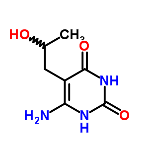 2,4(1H,3h)-pyrimidinedione,6-amino-5-(2-hydroxypropyl)- Structure,90008-83-6Structure