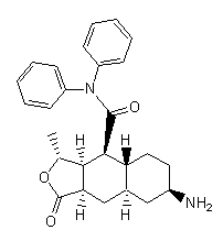 (3R,3as,4s,4ar,7r,8ar,9ar)-7-amino-3-methyl-1-oxo-n,n-diphenyldodecahydronaphtho[2,3-c]furan-4-carboxamide Structure,900168-76-7Structure