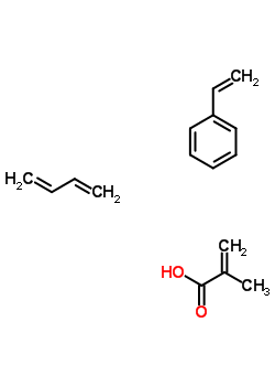 2-Methyl-2-propenoic acid polymer with 1,3-butadiene and ethenylbenzene Structure,9010-93-9Structure