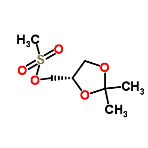 (S)-o-異亞丙基甲磺酸甘油酯結(jié)構(gòu)式_90129-42-3結(jié)構(gòu)式