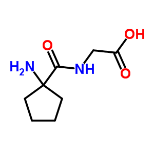 2-[(1-Aminocyclopentanecarbonyl)amino]acetic acid Structure,90153-01-8Structure