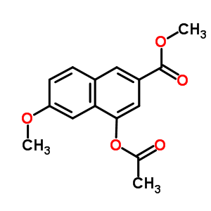 4-(Acetyloxy)-6-methoxy-2-naphthalenecarboxylic acid methyl ester Structure,90381-47-8Structure