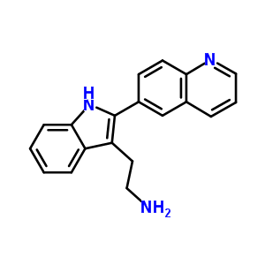 2-(2-喹啉-6-基-1H-吲哚-3-基)-乙胺結(jié)構(gòu)式_904816-15-5結(jié)構(gòu)式