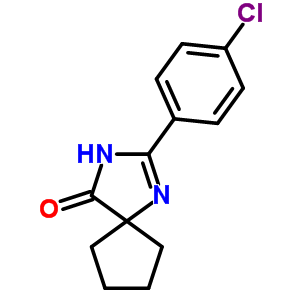 2-(4-Chloro-phenyl)-1,3-diaza-spiro[4.4]non-1-en-4-one Structure,904816-22-4Structure