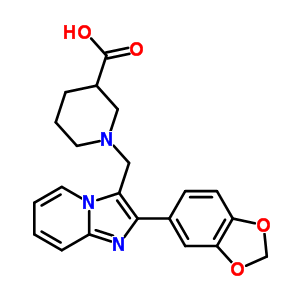 1-(2-Benzo[1,3]dioxol-5-yl-imidazo[1,2-a]pyridin-3-ylmethyl)-piperidine-3-carboxylic acid Structure,904816-43-9Structure