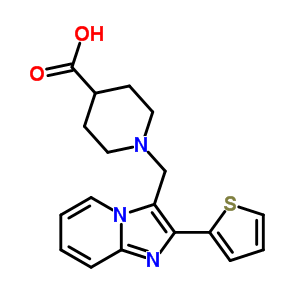 1-(2-Thiophen-2-yl-imidazo[1,2-a]pyridin-3-ylmethyl)-piperidine-4-carboxylic acid Structure,904817-36-3Structure