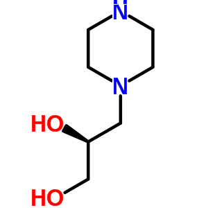 (S)-3-(哌嗪-1-基)-1,2-丙二醇結(jié)構(gòu)式_904896-44-2結(jié)構(gòu)式