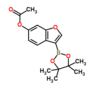 3-(4,4,5,5-Tetramethyl-1,3,2-dioxaborolan-2-yl)-6-benzofuranol 6-acetate Structure,905971-68-8Structure