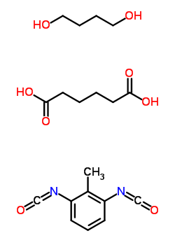 Hexanedioic acid, polymer with 1,4-butanediol and 1,3-diisocyanatomethylbenzene Structure,9068-94-4Structure