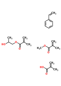 2-Methyl-2-propenoic acid polymer with ethenylbenzene, methyl 2-methyl-2-propenoate and 1,2-propanediol mono(2-methyl-2-propenoate) Structure,9072-80-4Structure