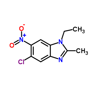 5-Chloro-1-ethyl-2-methyl-6-nitro-benzoimidazole Structure,90799-36-3Structure