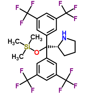 Pyrrolidine, 2-[bis[3,5-bis(trifluoromethyl)phenyl][(trimethylsilyl)oxy]methyl]-, (2R)- Structure,908303-26-4Structure