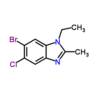 6-Bromo-5-chloro-1-ethyl-2-methyl-benzoimidazole Structure,90844-65-8Structure