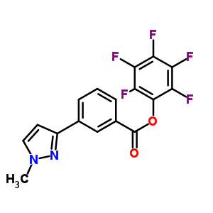 Pentafluorophenyl 3-(1-methyl-1h-pyrazol-3-yl)benzoate Structure,910037-11-5Structure