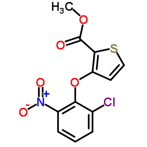 Methyl 3-(2-chloro-6-nitrophenoxy)-2-thiophenecarboxylate Structure,91041-19-9Structure