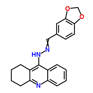 N-(benzo[1,3]dioxol-5-ylmethylideneamino)-5,6,7,8-tetrahydroacridin-9-amine Structure,91074-35-0Structure