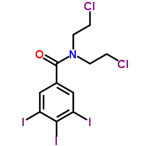 N,n-bis(2-chloroethyl)-3,4,5-triiodo-benzamide Structure,91092-19-2Structure