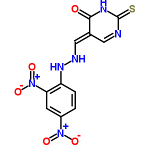 (5E)-5-[[2-(2,4-dinitrophenyl)hydrazinyl]methylidene]-2-sulfanylidene-pyrimidin-4-one Structure,91136-35-5Structure