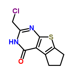 2-(Chloromethyl)-3,5,6,7-tetrahydro-4H-cyclopenta[4,5]thieno[2,3-d]pyrimidin-4-one Structure,91225-70-6Structure