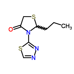 2-Propyl-3-(1,3,4-thiadiazol-2-yl)thiazolidin-4-one Structure,91260-01-4Structure