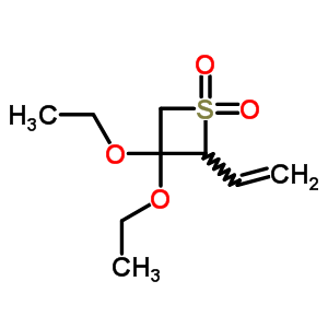 2-Ethenyl-3,3-diethoxy-thietane 1,1-dioxide Structure,91267-21-9Structure