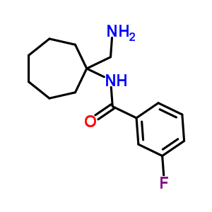 N-(1-aminomethyl-cycloheptyl)-3-fluoro-benzamide Structure,912770-96-8Structure