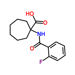 1-(2-Fluoro-benzoylamino)-cycloheptanecarboxylic acid Structure,912771-26-7Structure