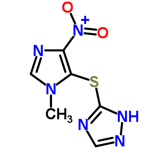 1H-1,2,4-triazole,5-[(1-methyl-4-nitro-1h-imidazol-5-yl)thio]- Structure,91300-62-8Structure