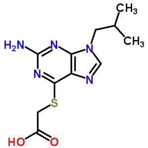 2-[2-Amino-9-(2-methylpropyl)purin-6-yl]sulfanylacetic acid Structure,91338-68-0Structure