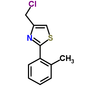 4-(Chloromethyl)-2-(2-methylphenyl)-1,3-thiazole Structure,91349-33-6Structure