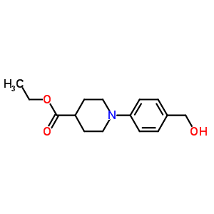 1-(4-Hydroxymethylphenyl)piperidine-4-carboxylic acid ethyl ester Structure,914349-50-1Structure