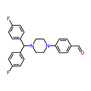 4-{4-[Bis(4-fluorophenyl)methyl]piperazin-1-yl}benzaldehyde Structure,914349-58-9Structure