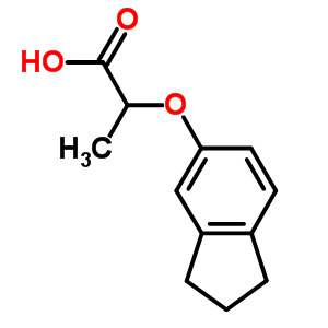 2-(2,3-dihydro-1H-inden-5-yloxy)propanoic acid Structure,91496-98-9Structure