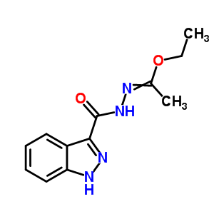 N-(1-ethoxyethylideneamino)-1h-indazole-3-carboxamide Structure,91545-17-4Structure