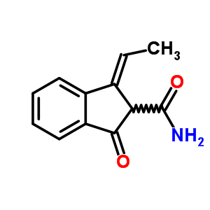 (3E)-3-亞乙基-1-氧代-茚-2-羧酰胺結(jié)構(gòu)式_91569-09-4結(jié)構(gòu)式