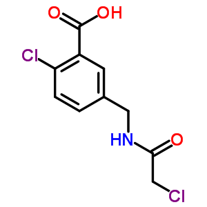 Benzoic acid,2-chloro-5-[[(2-chloroacetyl)amino]methyl]- Structure,91587-41-6Structure