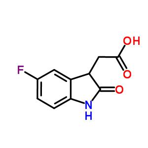 (5-Fluoro-2-oxo-2,3-dihydro-1H-indol-3-yl)acetic acid Structure,915920-32-0Structure